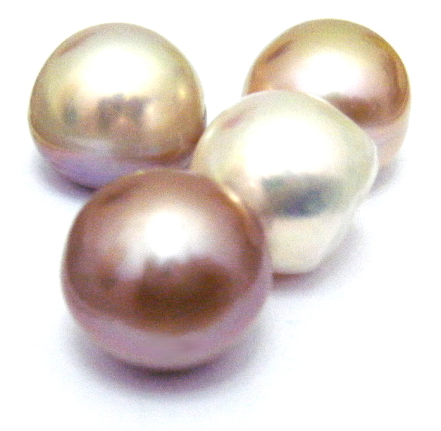 Natural Colours Bead Nucleated Button Pearls